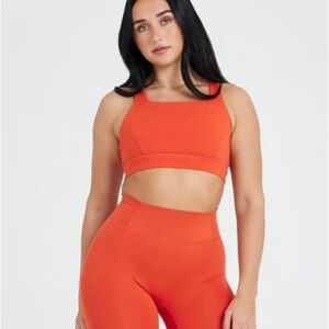 Oner Active Timeless Square Neck Bra and Short (6" inseam) Set Size S in Spice